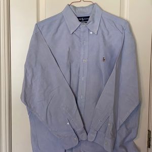 Ralph Lauren Blue Buttondown 16.5 33 Dress Shirt
